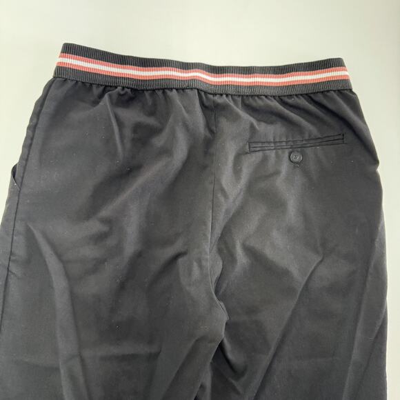 Zara Pants Womens X Small Black Stripe Waist Ankle Trousers Tapered Career - Picture 9 of 9